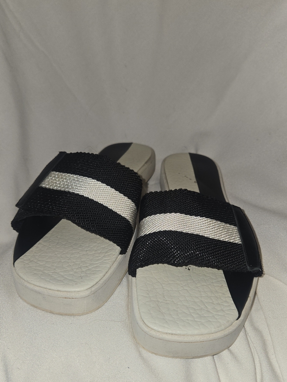 Bally Black and White Women's Slide Sandals